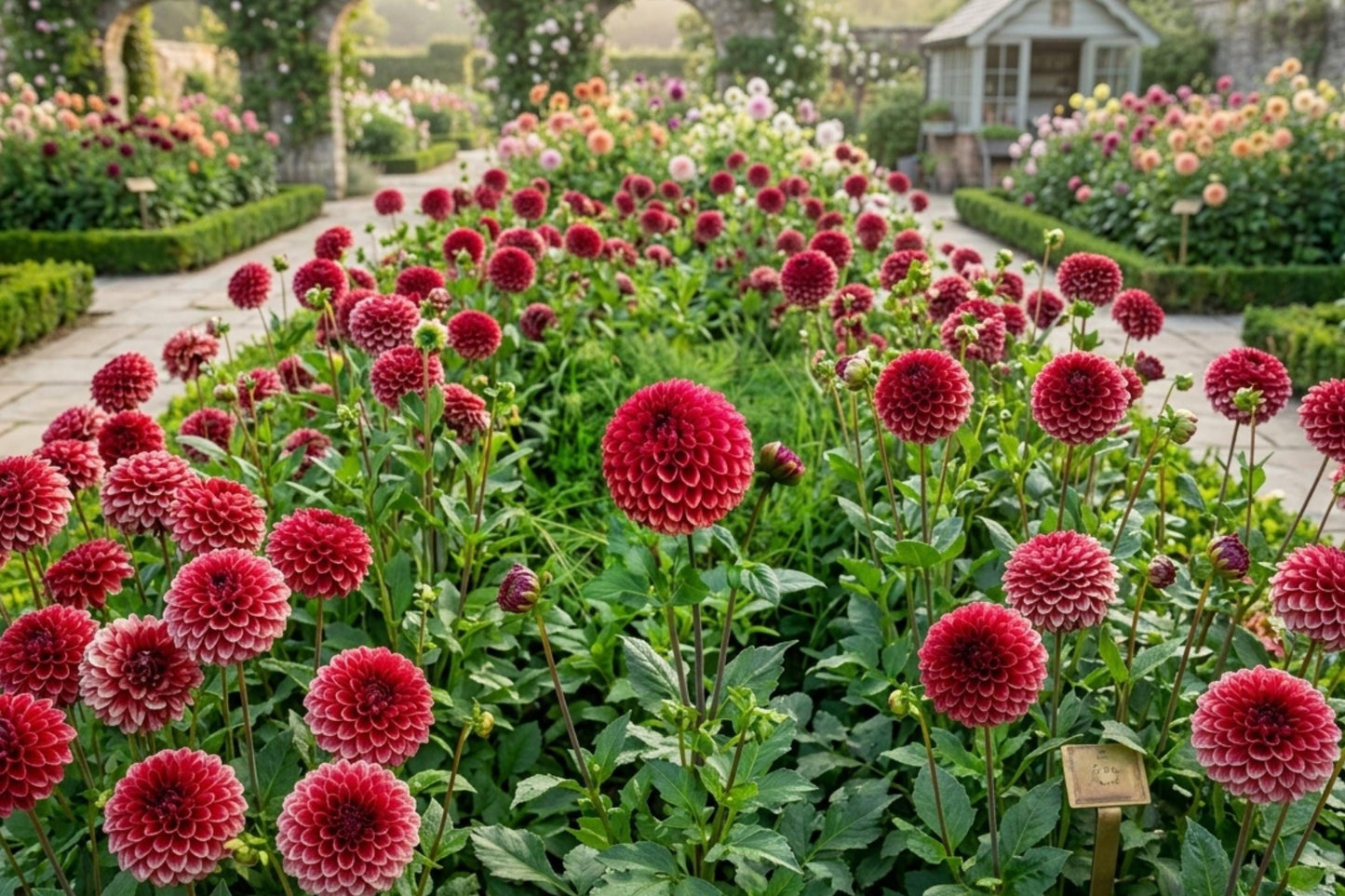 Giant Ball Dahlia Tuber Clump - Copper Boy, 4-5 Inch Blooms, Dahlia pinnata, Evergreen, Easy to Grow, Attracts Pollinators