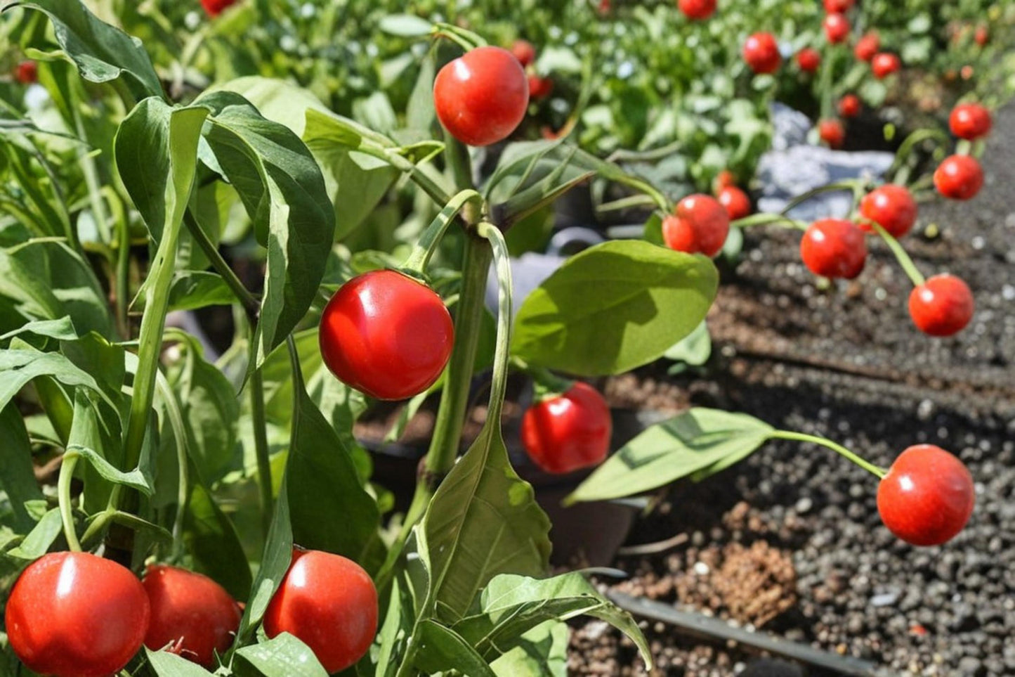Red Cherry Pepper Seeds - 25 Count - Capsicum annuum - Compact Hot Pepper for Garden & Container Planting