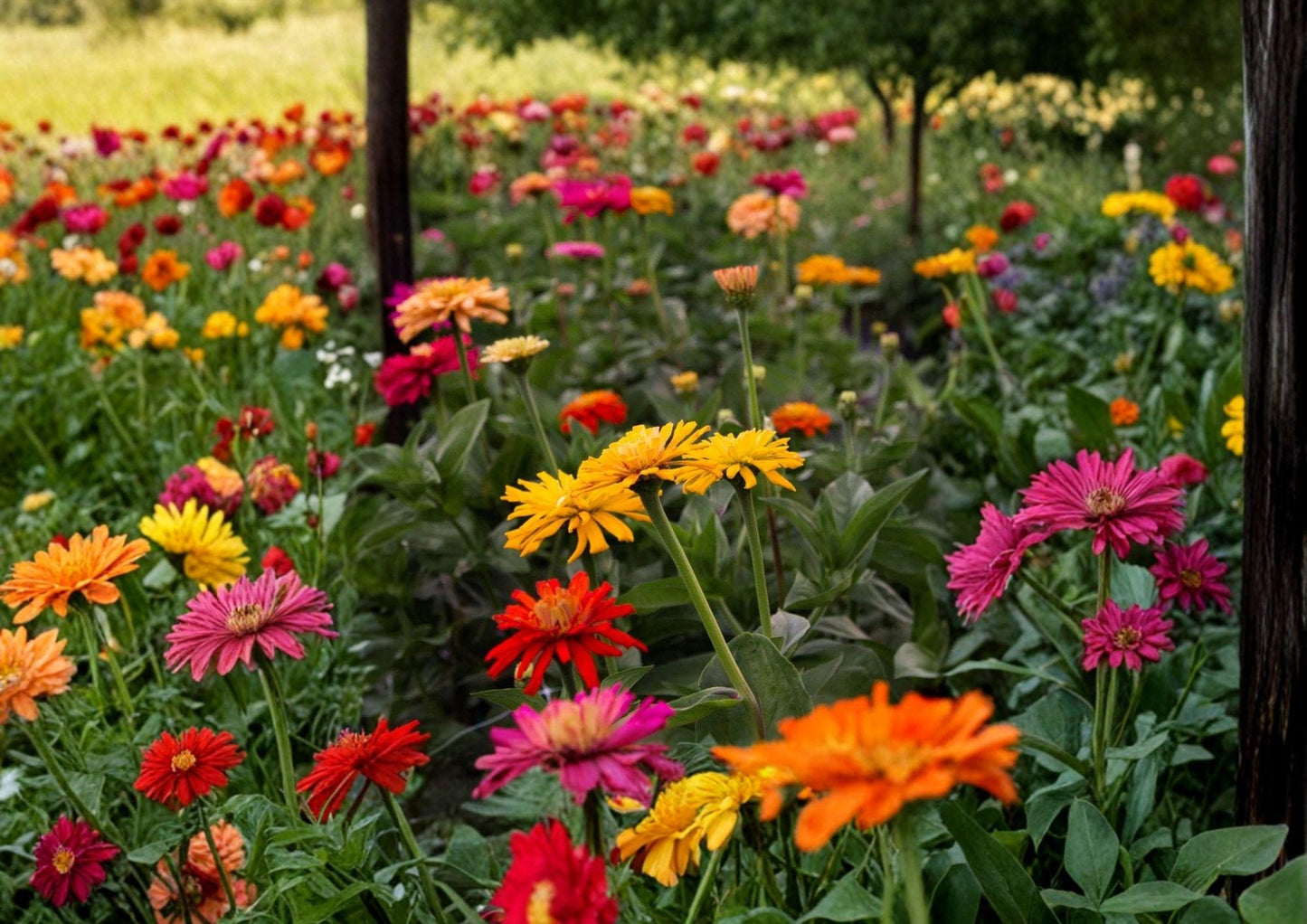 Cactus Flowered Zinnia Seeds Spring Mix - Colorful Heat Tolerant Flower Seeds for Garden Planting - Unique Petal Cut Flowers
