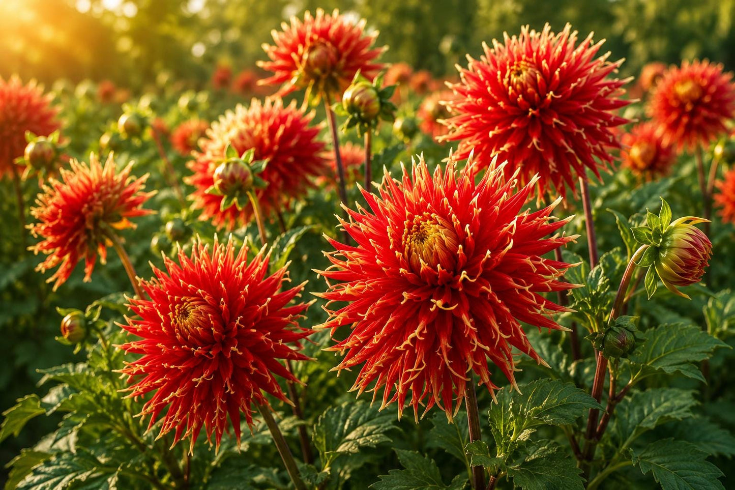 Cactus Dinner Plate Dahlia Bulb Tuber Clump - Perennial Flowering Plant (Dahlia pinnata) - Vibrant Colors for Garden