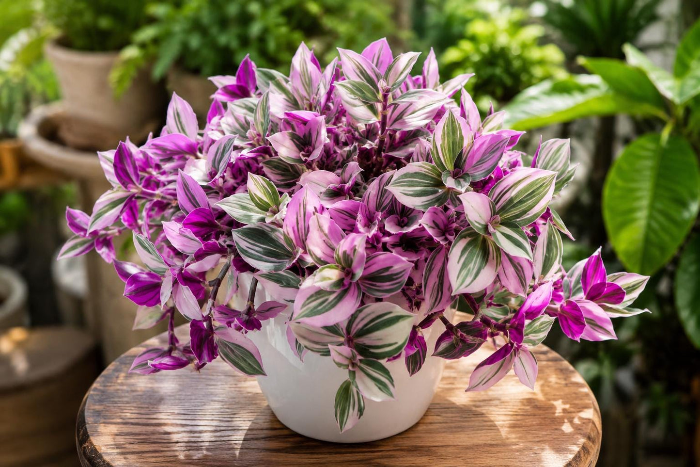 Unrooted Tradescantia Nanouk Cuttings 3-4” Rare Pink Wandering Jew Houseplant - Tradescantia albiflora 'Nanouk'
