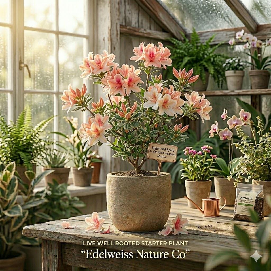 Sugar and Spice Azalea Starter Plant | Rare Rhododendron Flowering Shrub | Ornamental Cottage Garden Plant
