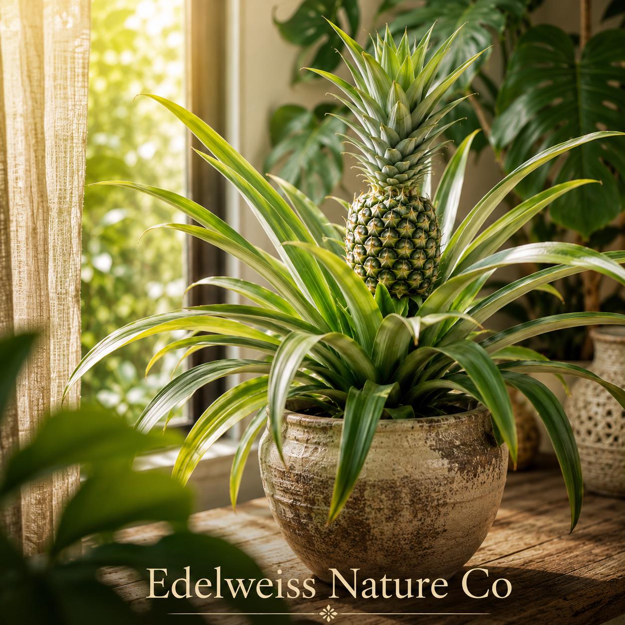 Florida Special Pineapple Starter Plant | Tropical Edible Fruit | Ananas comosus | Compact Ornamental Pineapple Plant