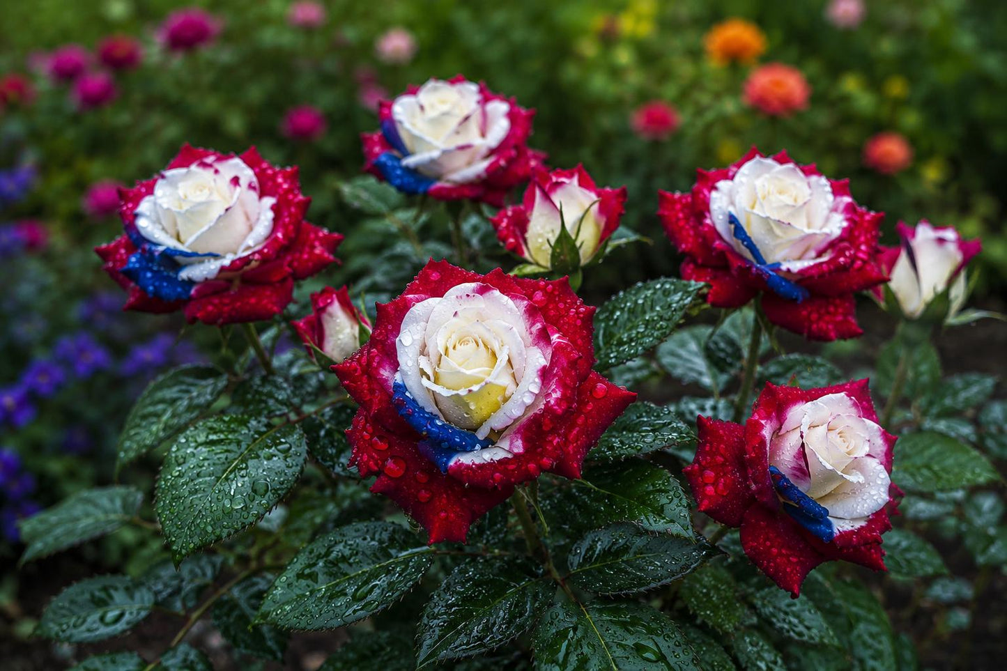 Rare Three-Color Rose Seeds - 20pcs for Home Garden - Rosa spp. - Vibrant Blooms for Potted Plants and Landscapes