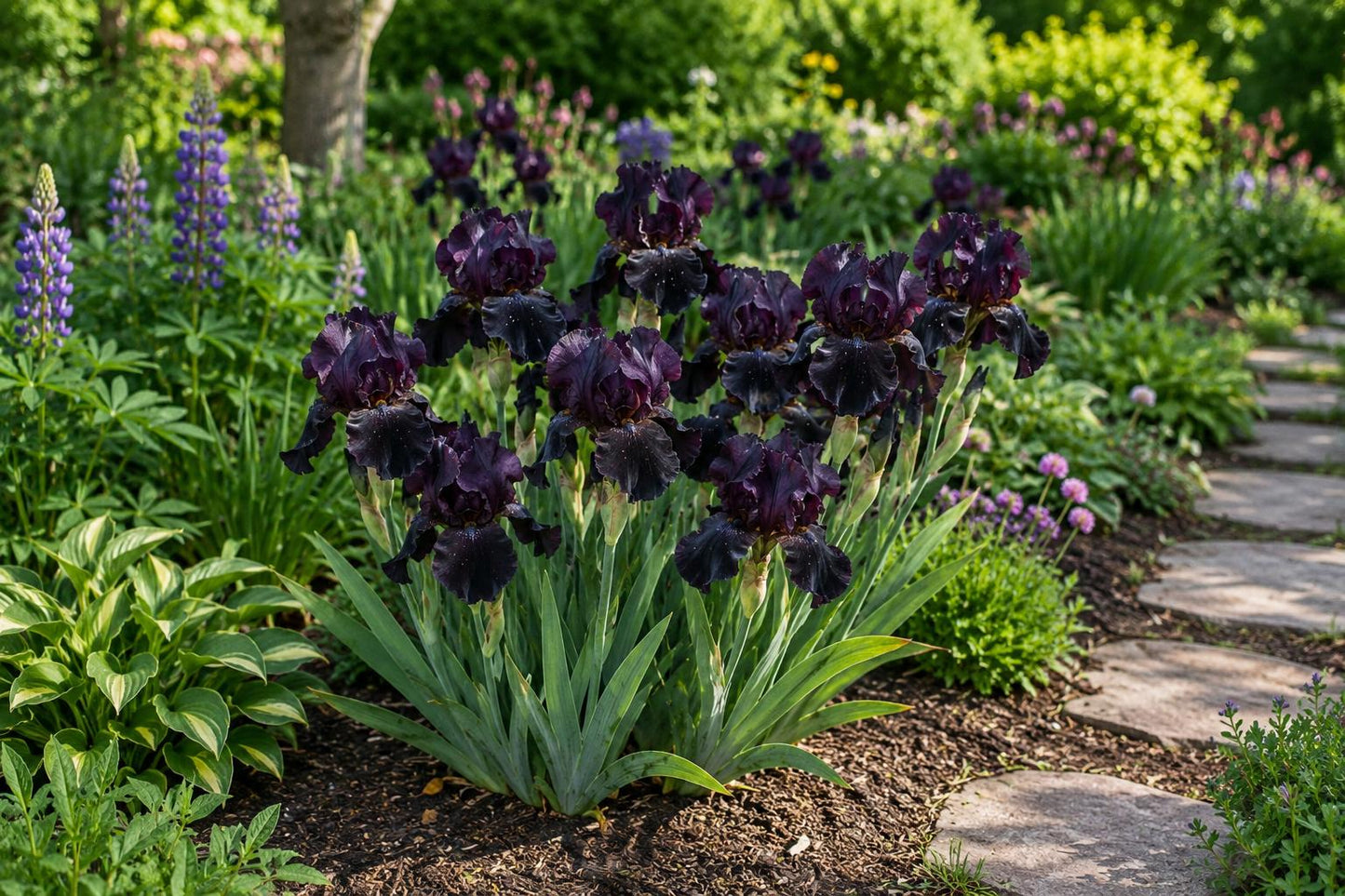 Black Dragon Iris Seeds - 50 Premium Seeds for Planting - Iris germanica - Easy to Grow, Black & Purple Blooms for Home Garden