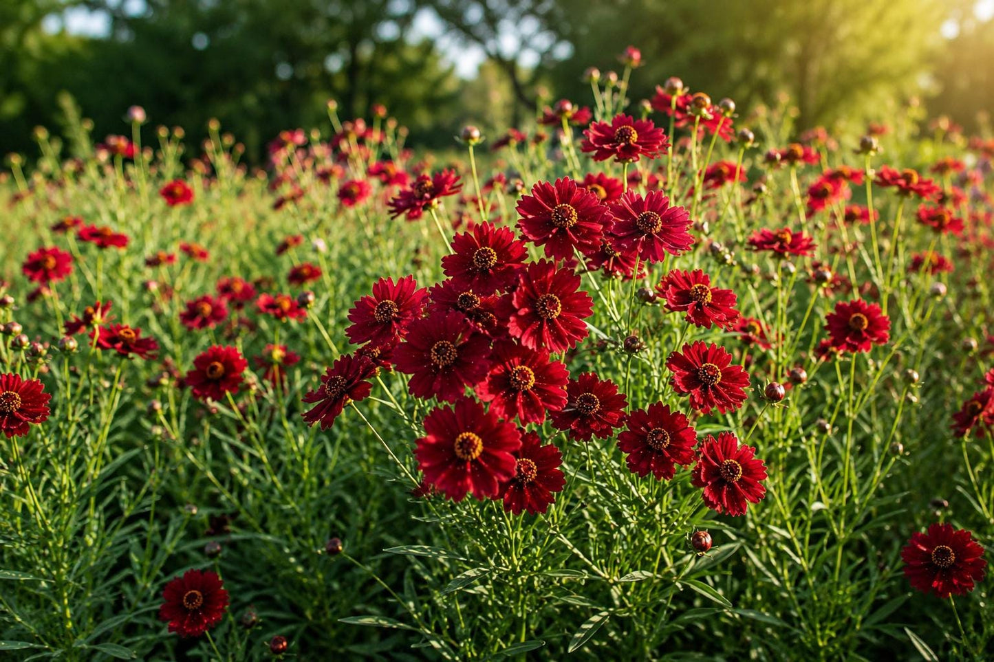 Ruby Red Coreopsis Seeds - 100 Heirloom Seeds for Vibrant Perennial Blooms - Coreopsis tinctoria