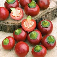 Red Cherry Sweet Pepper Seeds - 250mg Heirloom, Capsicum annuum, Mild Flavor, High Yield, Perfect for Snacking & Pickling