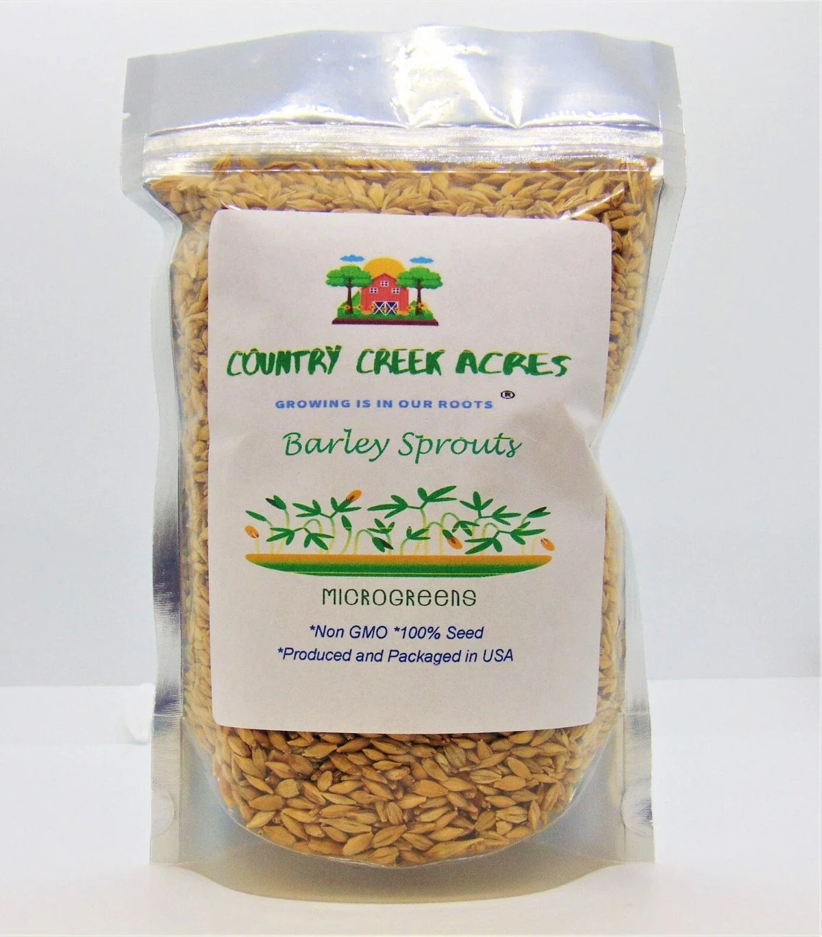 8 oz Barley Microgreen Seeds - Non-GMO Hordeum vulgare for Sprouting - Nutrient-Rich Home Grown Sprouts