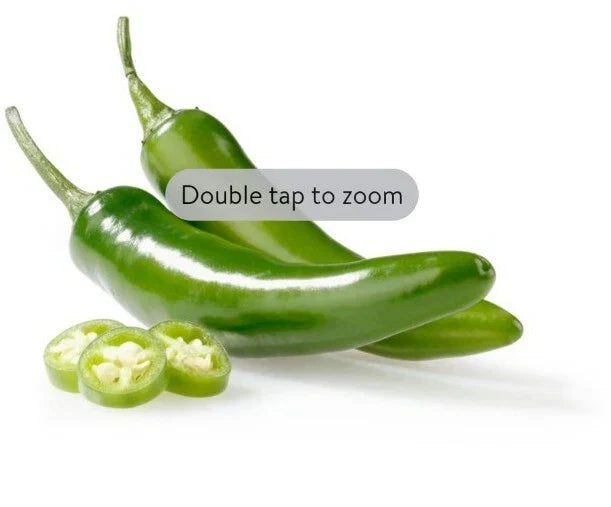 Organic Chile Serrano Peppers - 1 Pound Fresh Green Spicy Peppers (Capsicum annuum) for Salsas, Sauces, and Cooking