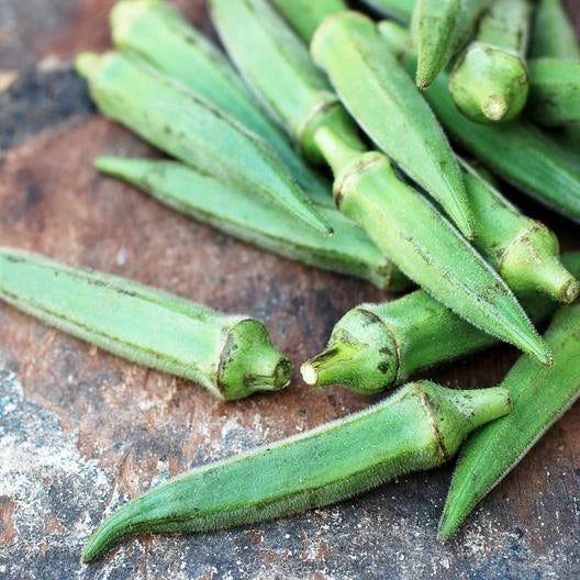 Emerald Okra Seeds - 100 Non-GMO Heirloom Seeds - Abelmoschus esculentus - Ideal for Home Gardens and Containers
