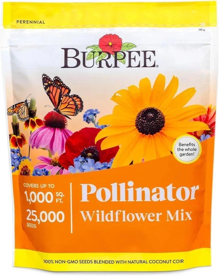 Bulk Wildflower Seeds 25,000 Count - 18 Non-GMO Varieties for Pollinators - Wildflower Mix (Various)