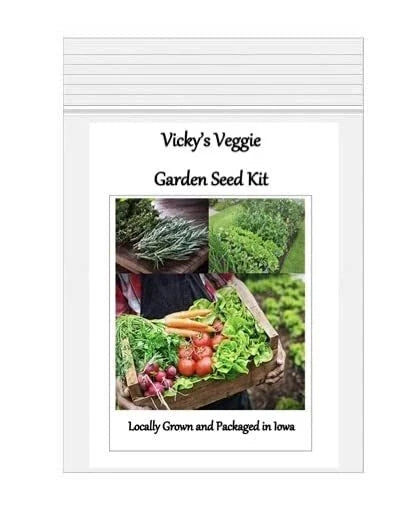 Vegetable Garden Seed Kit - 14 Varieties - Easy Grow Non-GMO - Vicky's Garden - Perfect for Beginners and Small Spaces