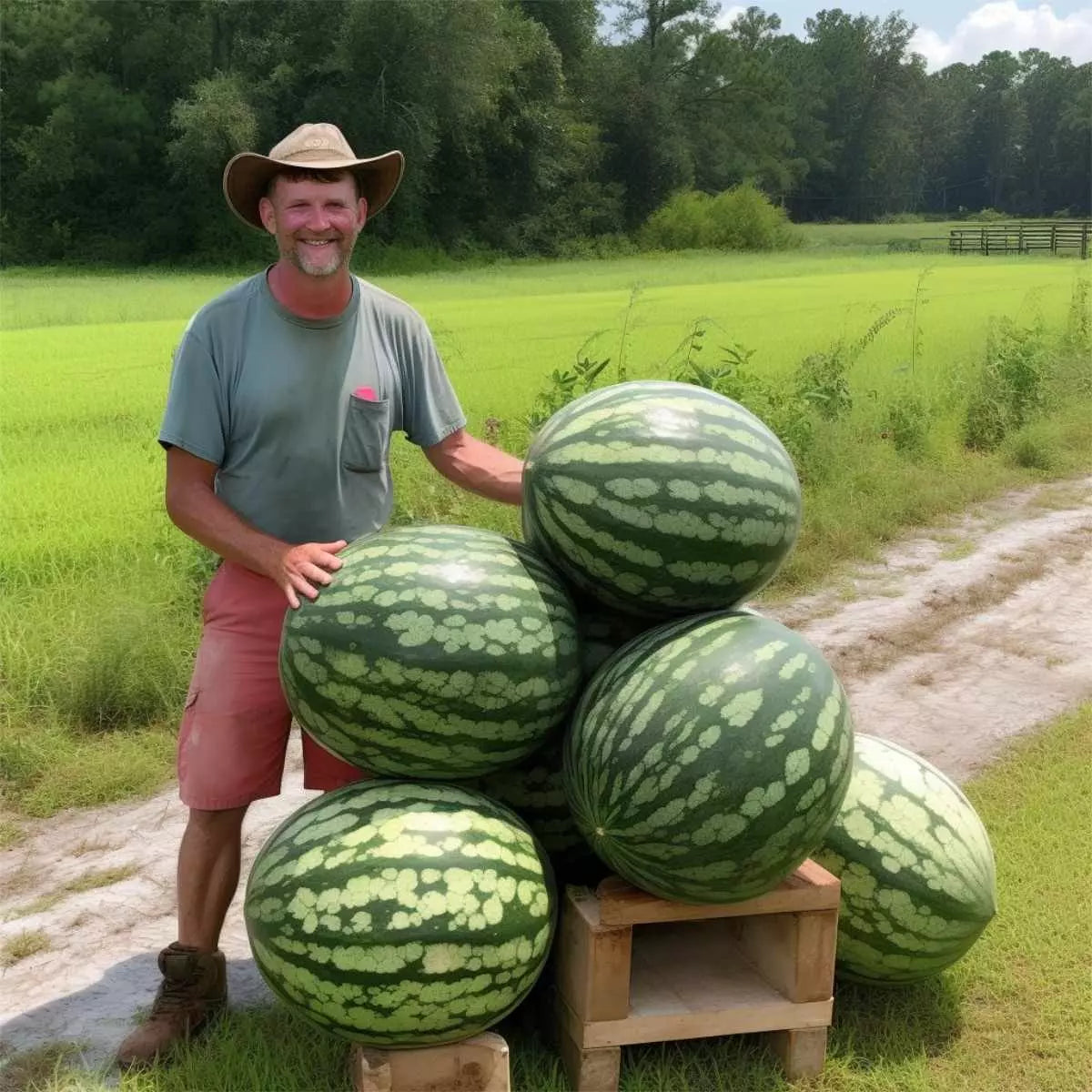 Florida Giant Watermelon Seeds - 12 Heirloom Non-GMO Organic - Rare Watermelon Variety
