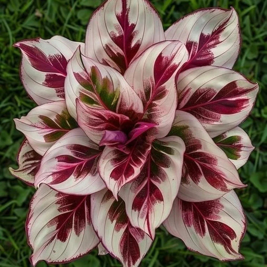Burning Crimson Calathea Seeds - 25+ Premium Seeds - Calathea roseopicta - Vibrant Red and Green Foliage for Gardening