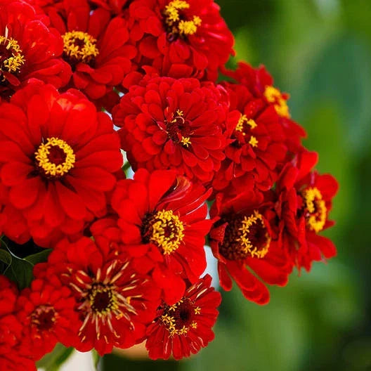 Zinnia Seeds 200 Non-GMO Hummingbird Red Zinnia elegans - Attracts Bees & Butterflies for Vibrant Gardens