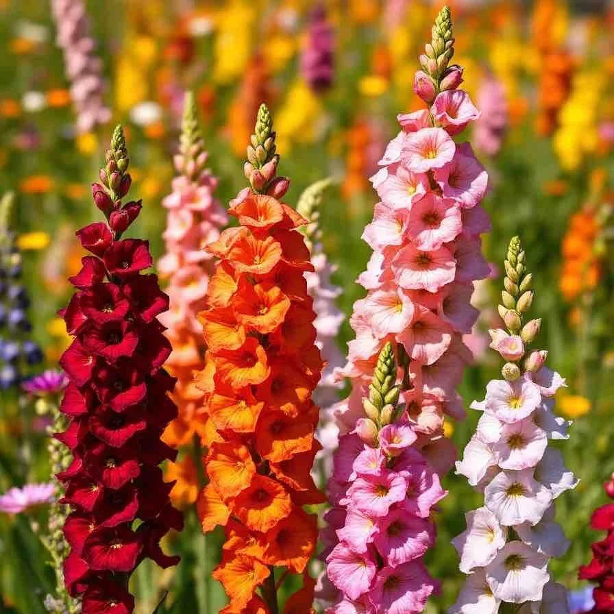 Snapdragon Flower Seeds - 1000 Seeds, Mixed Colors, Tall Variety, Antirrhinum majus - Attract Butterflies & Bees
