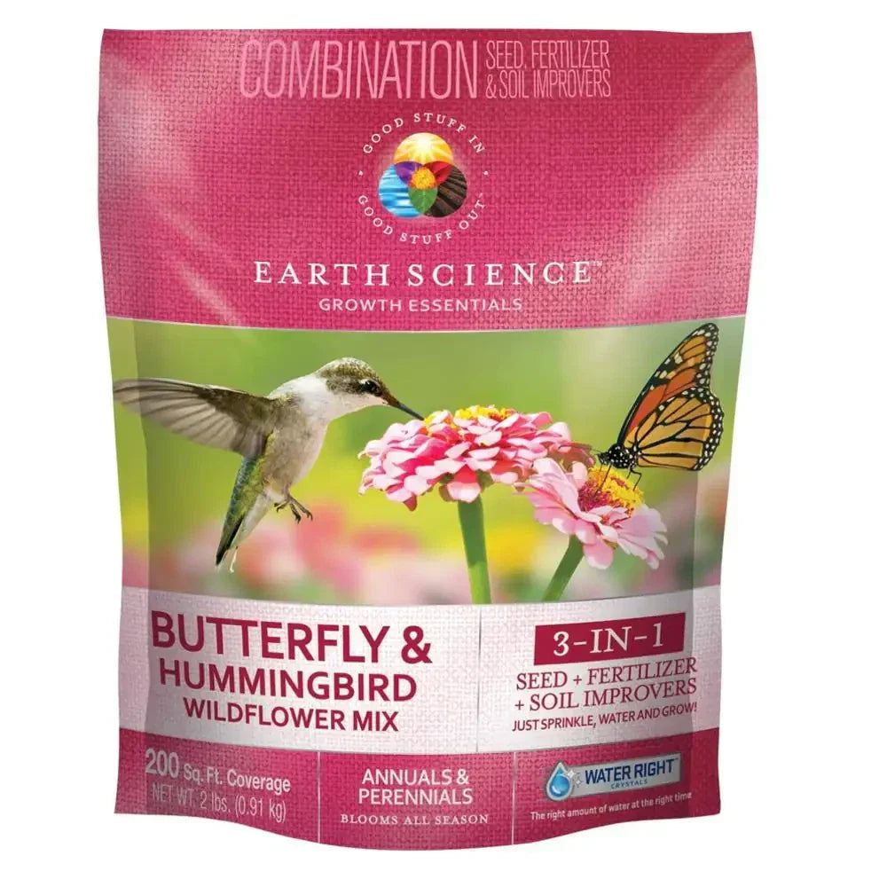 Wildflower Seed Mix 2 Lbs for Butterfly & Hummingbird Attraction - Non-GMO, All-In-One Blend for Sunny Gardens, Various Species