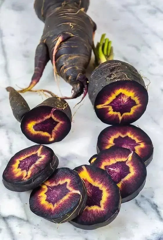 Black Nebula Carrot Seeds - 200+ Heirloom Organic Non-GMO - Rare Culinary Variety - Daucus carota