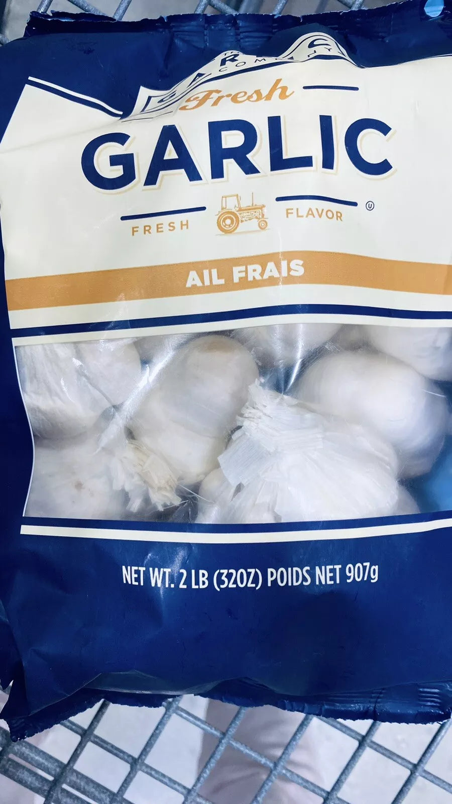 Fresh Garlic Bulbs 2lb Ail Frais All Natural (Allium sativum) for Cooking & Planting - 32 oz/907g