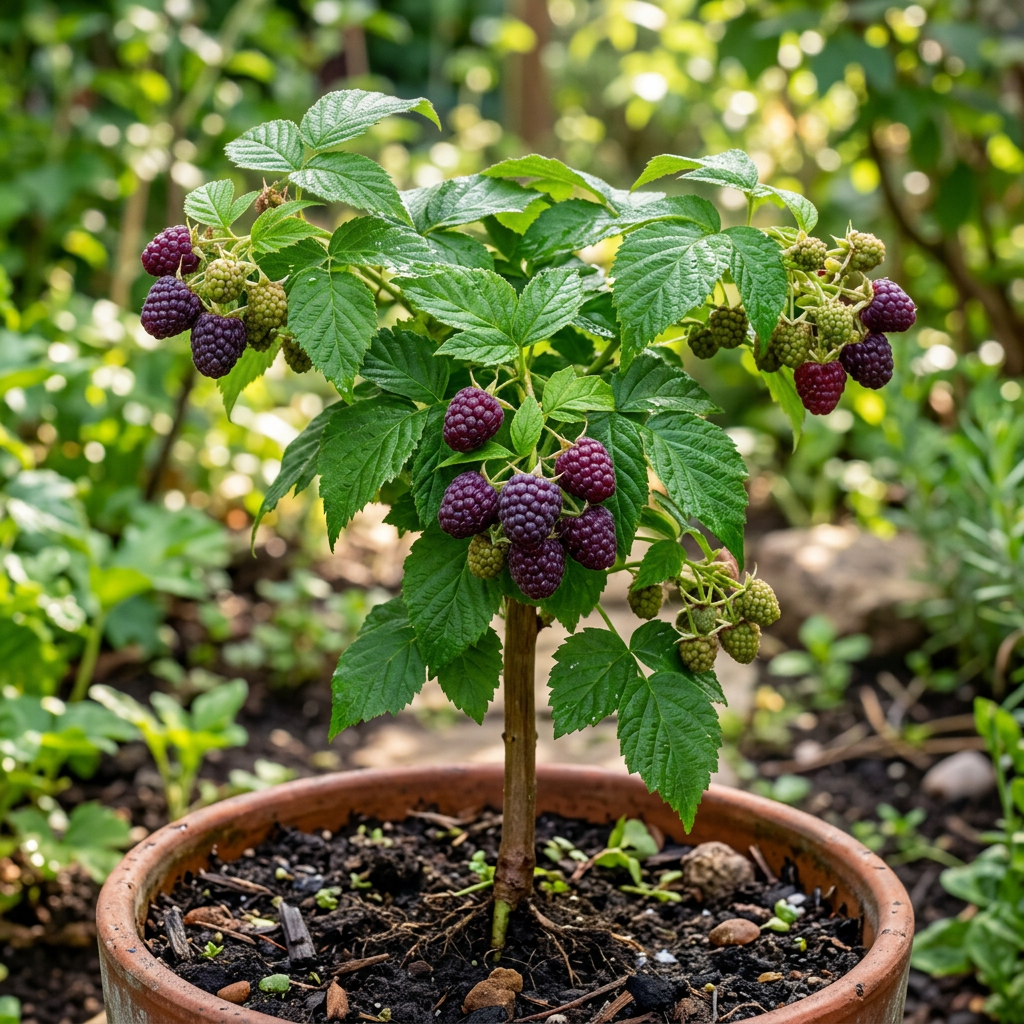 Thornless Raspberry Plants Glencoe Purple Starter Bush Edible Fruit Perennial Garden Plant Live Cutting