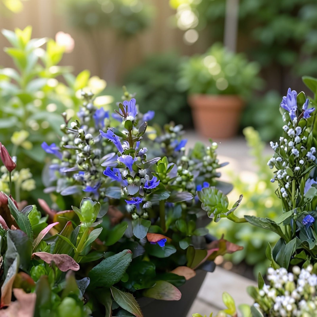 Ajuga Reptans Groundcover Plant 4in Pot, Hardy Bugleweed, Blue Green Foliage, Low Maintenance Perennial