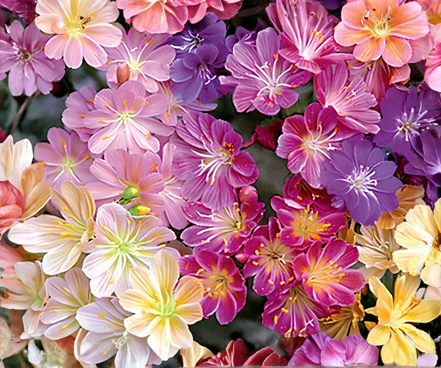 Champagne Taffy Lewisia Seeds - 35 Non-GMO Flower Seeds - Lewisia cotyledon