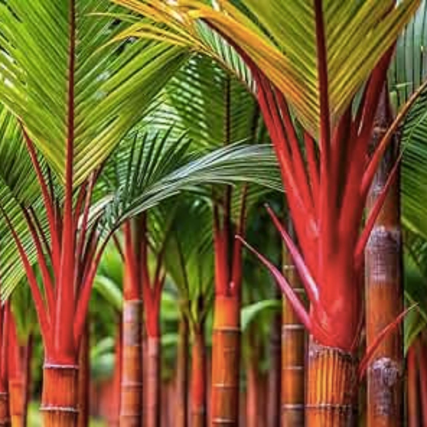 Lipstick Palm Tree Seeds - Rare Red Sealing Wax - Cyrtostachys renda - Indoor House Plant Seeds