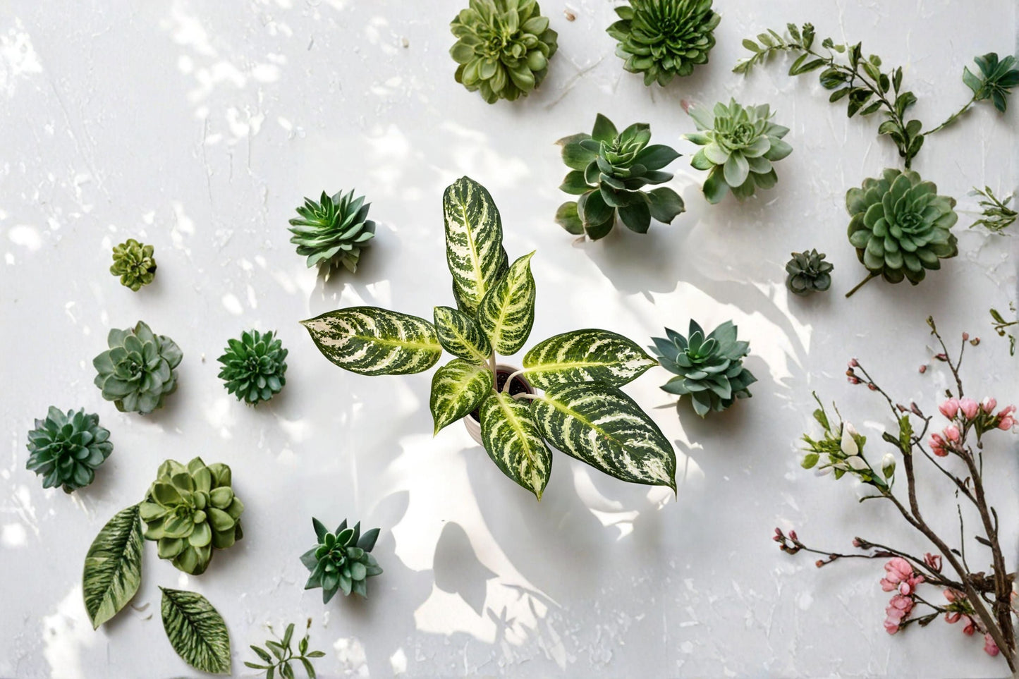 Aglaonema Zebra Plant - Easy Care Indoor Houseplant - Chinese Evergreen - Low Light Tolerant - Live Plant - Aglaonema