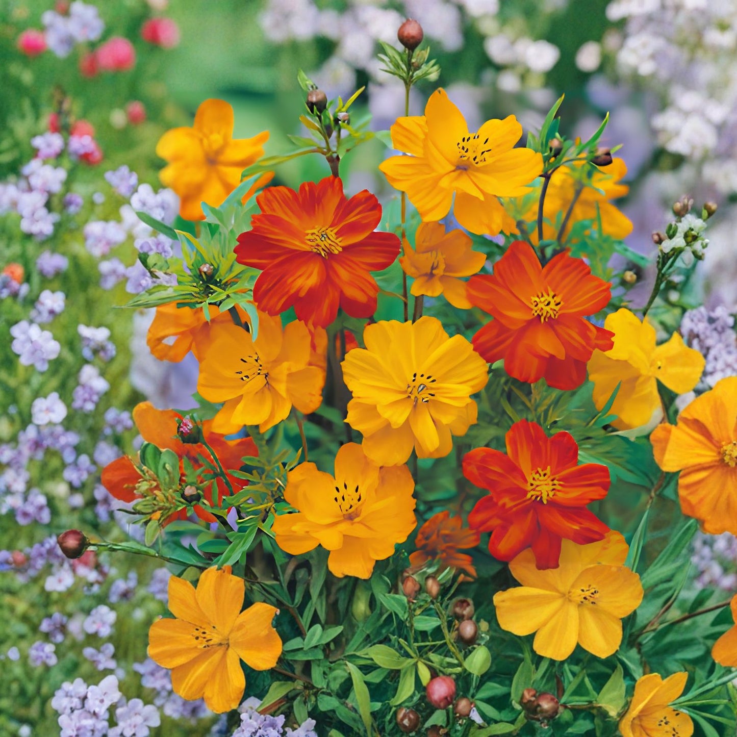 Cosmos Seeds, Bright Lights Variety, 50-1,000 Seeds, Free Shipping, Cosmos bipinnatus