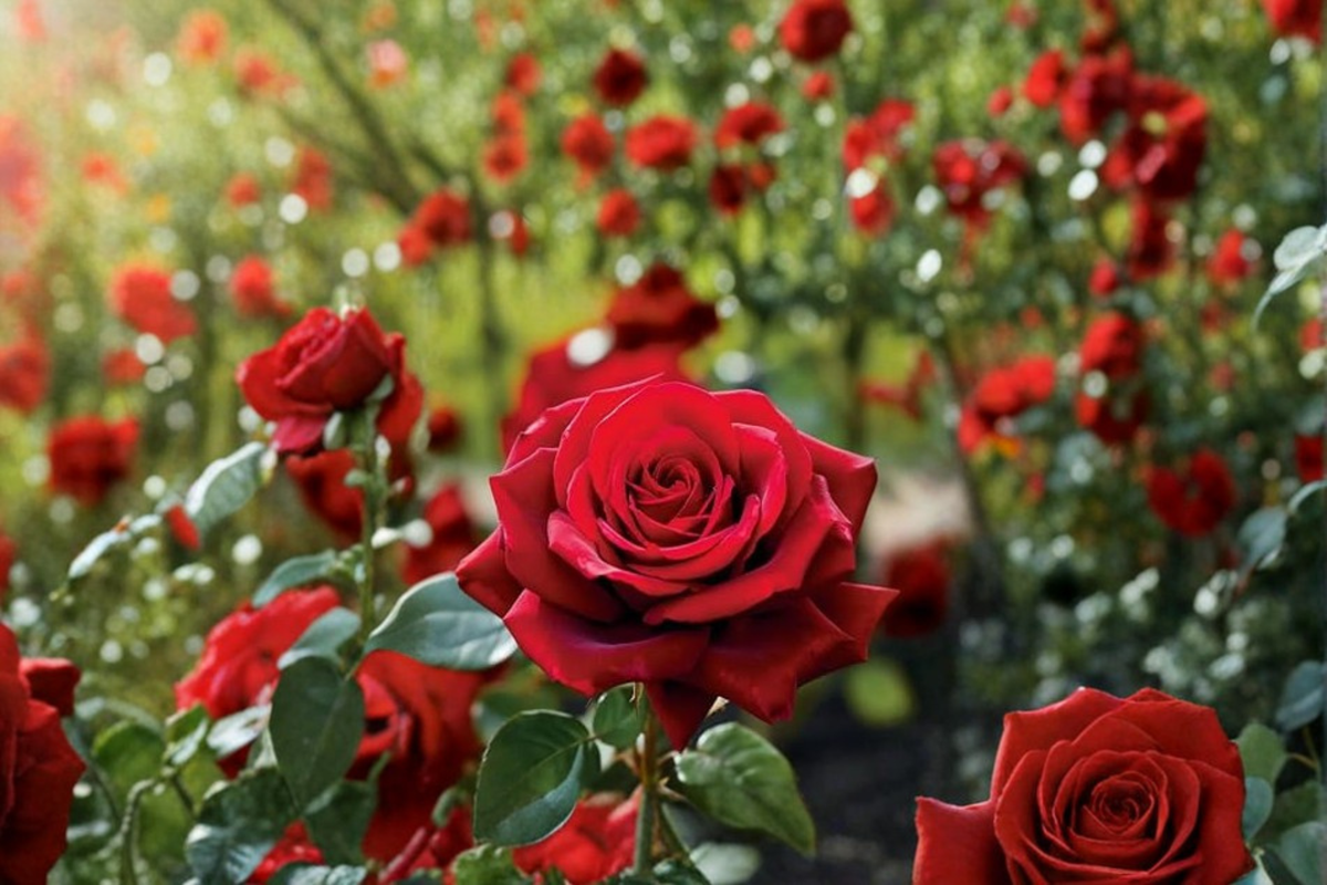 Toro Hybrid Tea Rose Plant 1 Gallon Live Bush – Deep Red Rose Flowers Garden Shrub Landscaping Plant