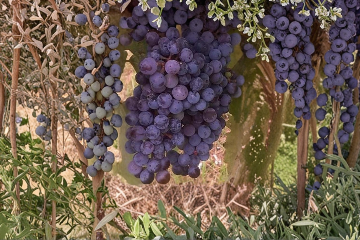 Zinfandel Wine Grape Vine Live Plant 3 Gallon, Wine Grape Vine for Garden Vineyard, Climbing Fruit Vine