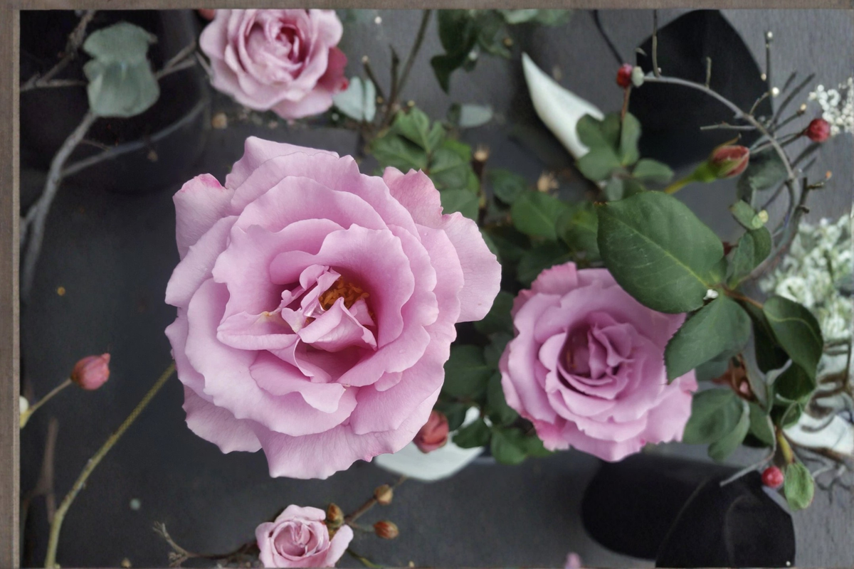 Angel Face Floribunda Rose Plant 3 Gal Mauve Lavender Bush, Flowering Rose Shrub for Garden Borders Landscape