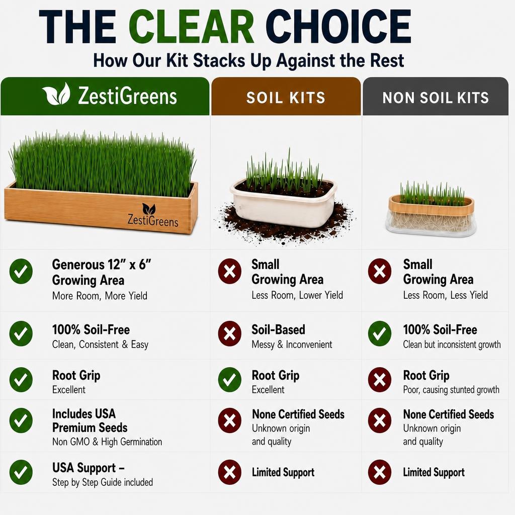 Self Watering Cat Grass Kit. The Easiest Way to Grow Cat Grass.