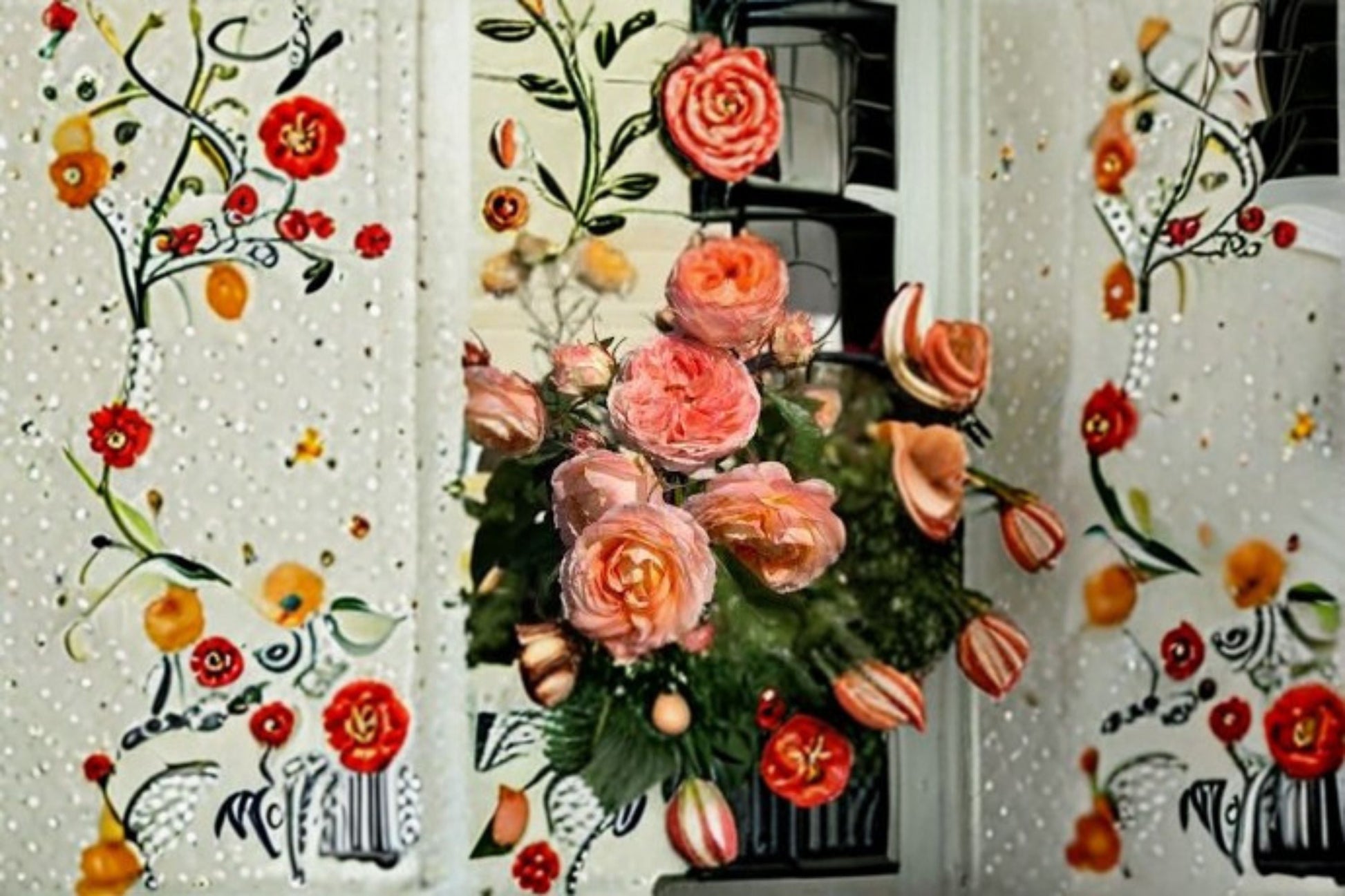Princess Aiko Rose Live Plant - Salmon Pink Peony-Style Blooms - Rosa Hybrid - Own Root Garden Rose for Floral Arrangements