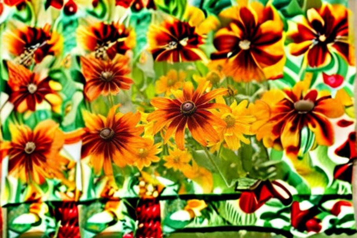 Rudbeckia Sahara Plant - Mixed Warm-Toned Daisy Flowers - Rudbeckia hirta - Pollinator-Friendly Garden Flower