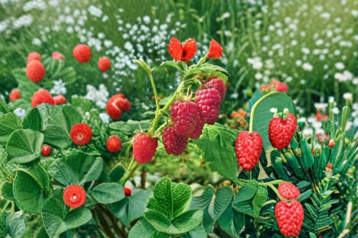 Prelude Raspberry Plant - Live Rooted Starter - Rubus idaeus - Early Fruiting Variety with Red Berries - Edible Fruit