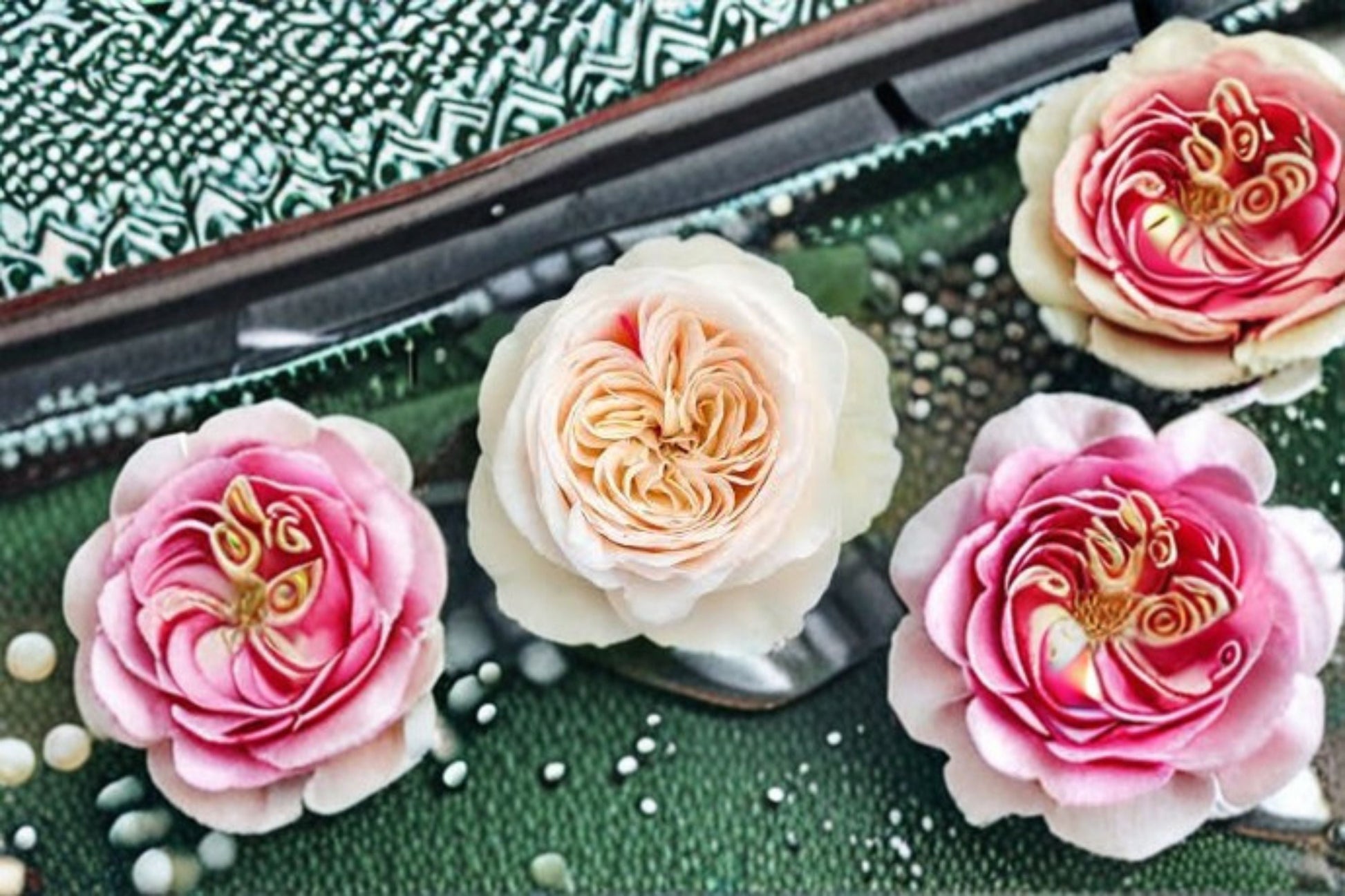 Shiratama Rose Live Plant - Creamy White Japanese Garden Rose - Rosa hybrid - Own Root Ornamental Flowering Shrub