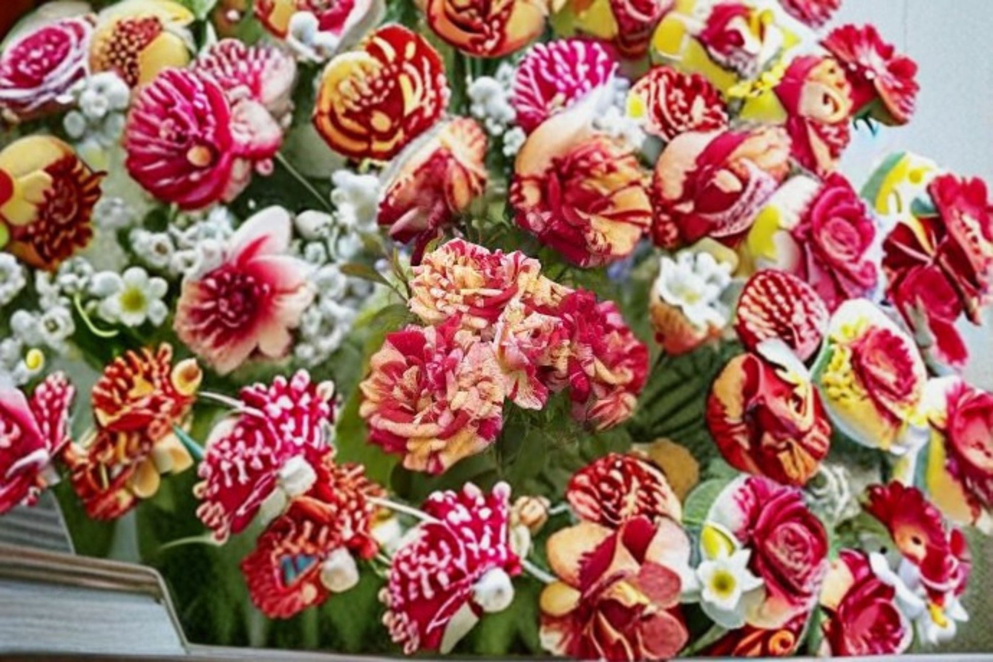All American Magic Rose Live Plant - 1.5 Gal Grandiflora - Multicolored Blooms, Strong Fragrance - Rosa 'All American Magic'