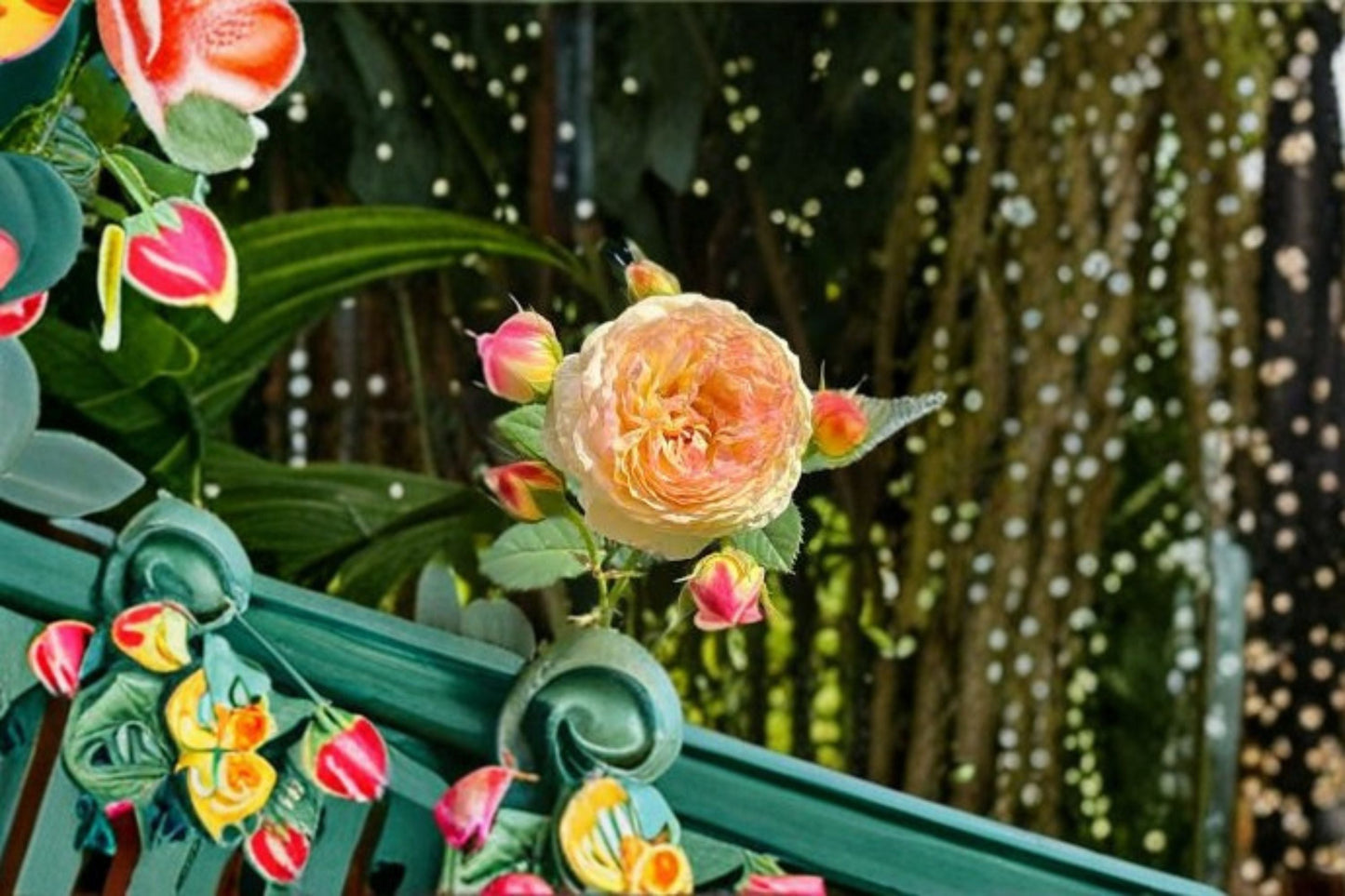 Fragrant French Repeat Rose Live Plant - Rosomane Janon, Color-Changing Blooms, Rosa hybrid, Ornamental Garden Rose