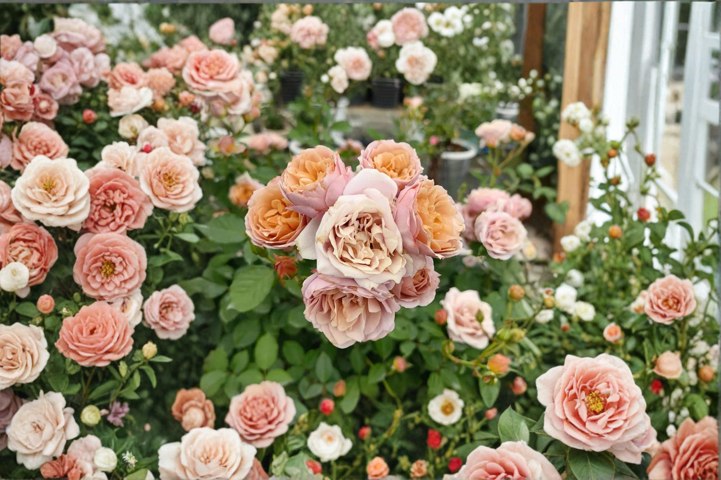 Iori Rose Live Plant - Pink Japanese Garden Rose - Rosa hybrid - Compact Ornamental Flowering Shrub for Garden & Patio
