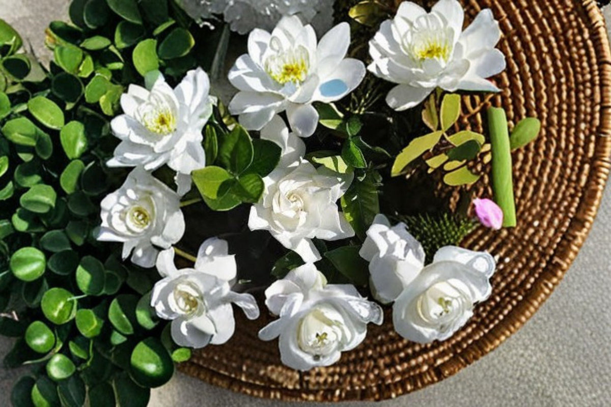Cape Jasmine Plants - 2 Live Rooted Evergreen Flowering Shrubs - White Blooms - Gardenia jasminoides