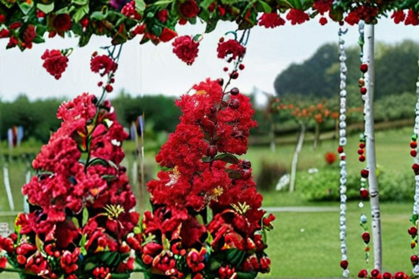 Red Rocket Crape Myrtle Live Plant - Ruby Red Flowering Tree - Lagerstroemia indica 'Red Rocket' - Ornamental Landscape Tree