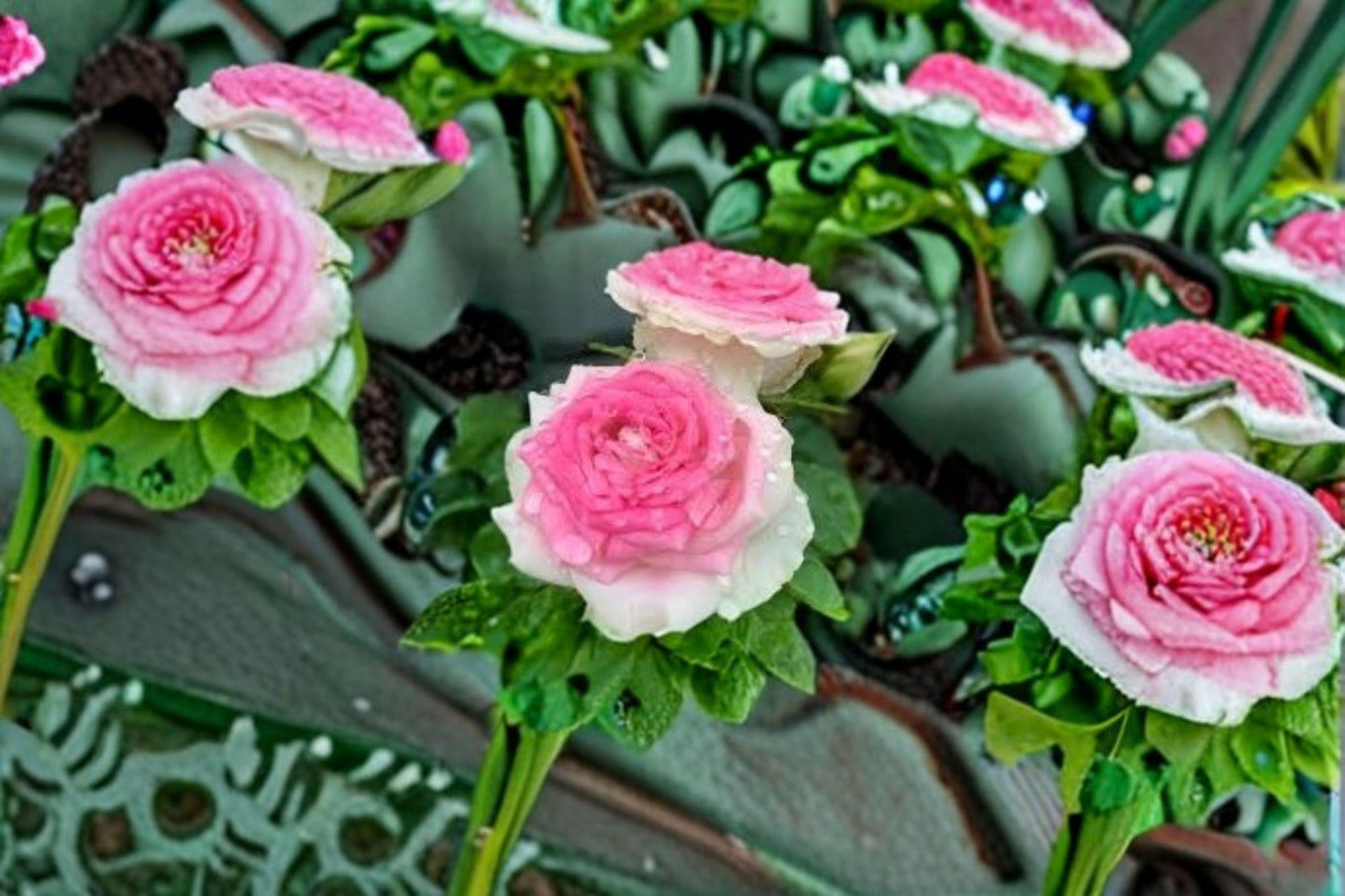 Ice Cream Rose Live Plant - Easy Care, Repeat Blooming Garden Rose - Rosa hybrid - Pink Floral Shrub for Sunny Spaces