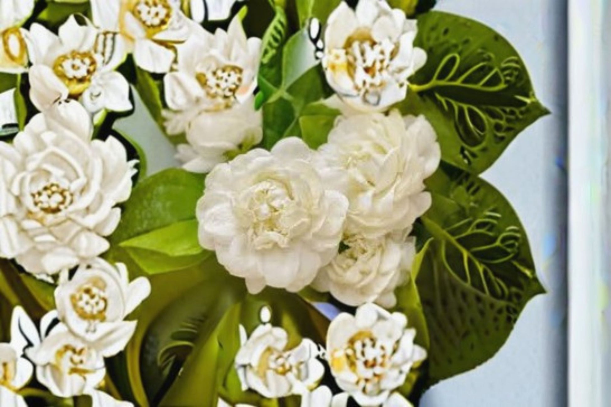 Grand Duke of Tuscany Jasmine Live Plants - 2 Starter Plants - Jasminum sambac - Fragrant Double White Flowers