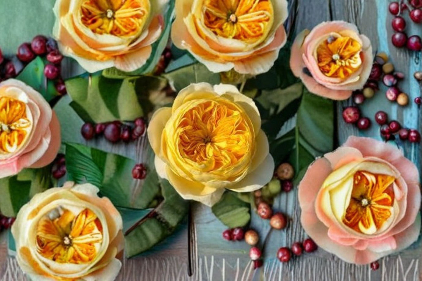 Yellow Cut Rose Plant - Jeanne d’Arc - Rosa hybrid - Repeat Blooming, Disease Resistant, Easy-Care, Ornamental Flowering Rose