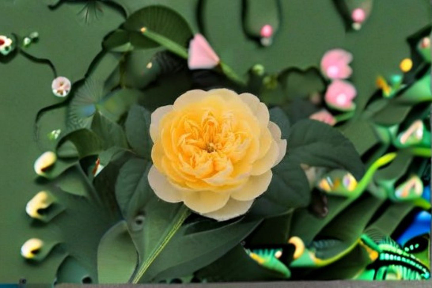 Fragrant Yellow Julie Rose Live Plant - Rosa hybrid - Elegant Layered Blooms - Repeat Blooming Garden Rose for Floral Arrangements