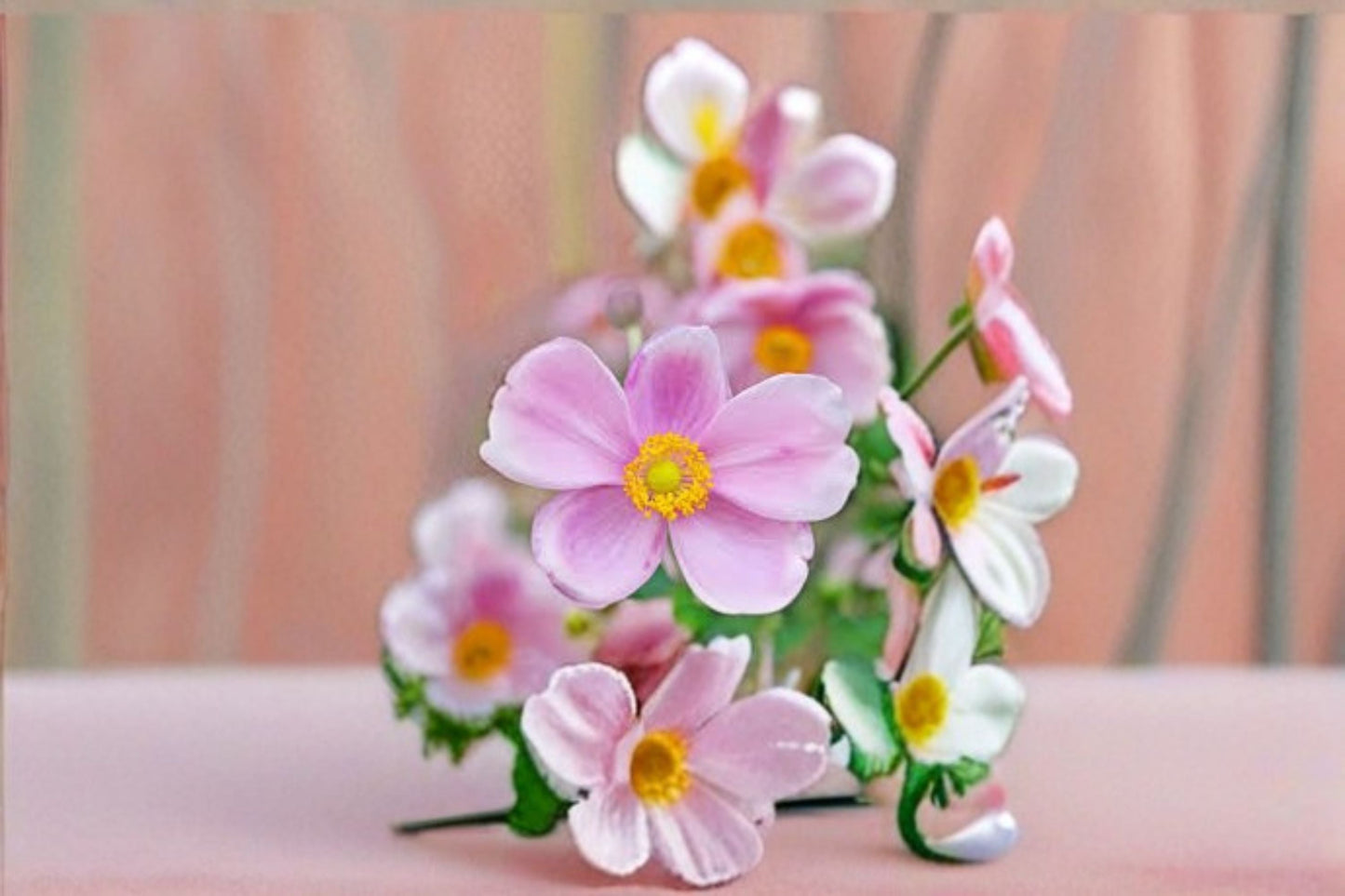 Pink Japanese Anemone Bare Root Plant - Robustissima Variety - Anemone tomentosa - Silvery-Pink Flowers for Gardens
