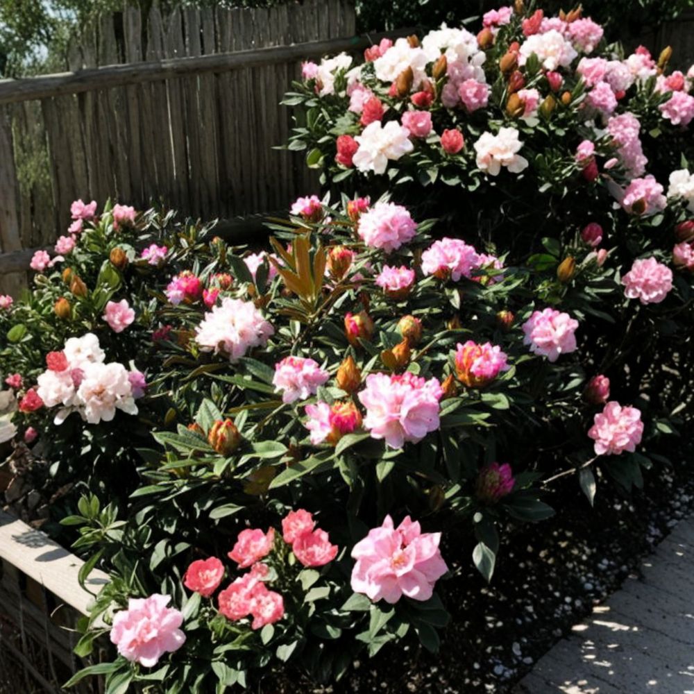 Rhododendron 'Yaku Sunrise' Plant | #2 Container | Pink & White Evergreen Dwarf Shrub | Cold Hardy | Rhododendron 'Yaku Sunrise'
