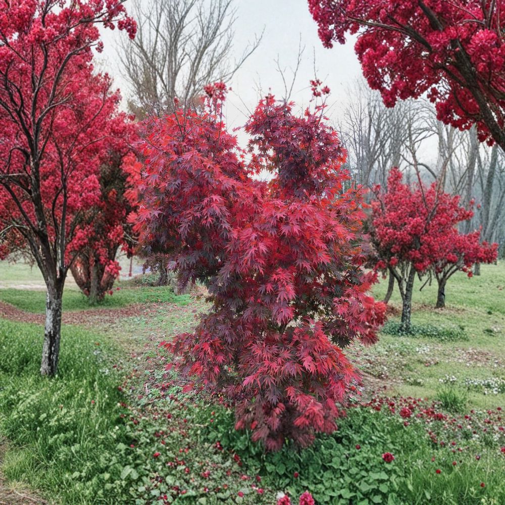 Acer ‘Red Dawn’ Japanese Maple Live Tree | 25-30 Inches | Full Moon Hybrid | Ornamental Tree in #3 Container