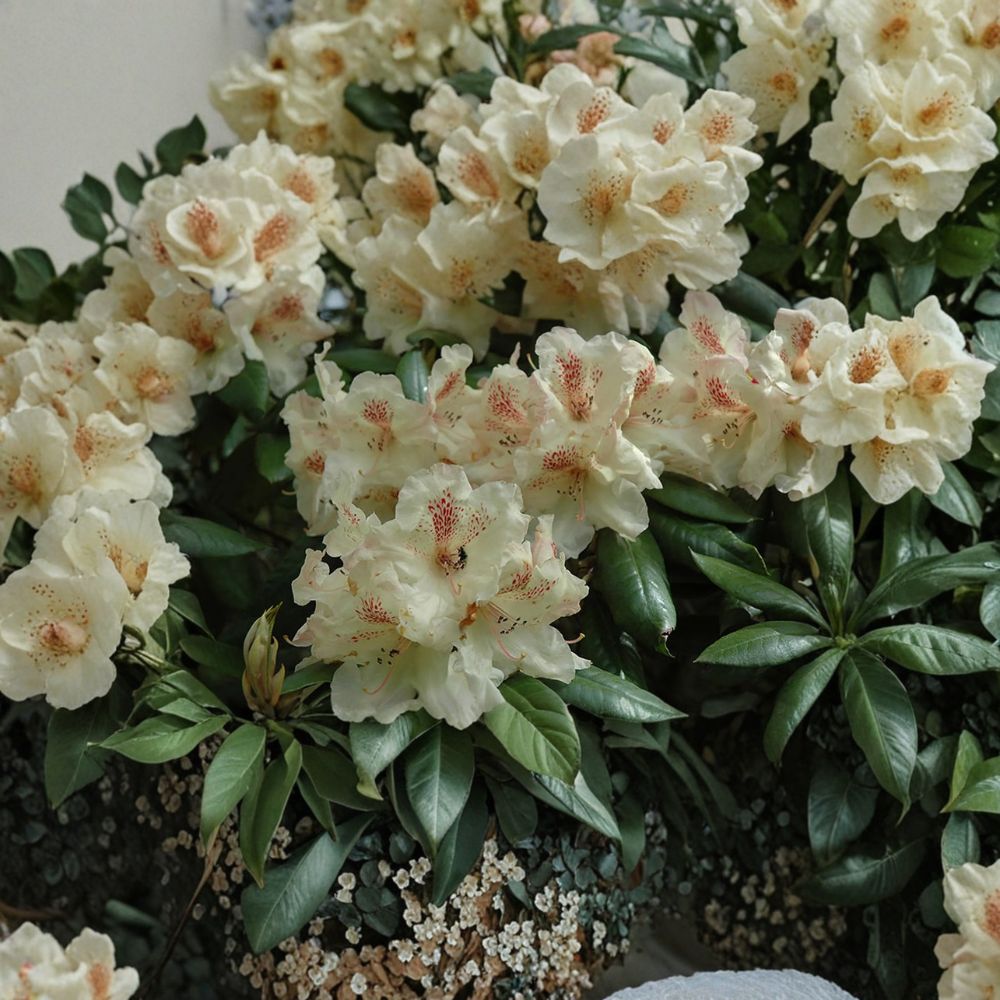 Rhododendron Shrub #2 Container Grown | Yellow & Red Blooms | Mrs. Betty Robinson | Evergreen Hardy Landscape Plant